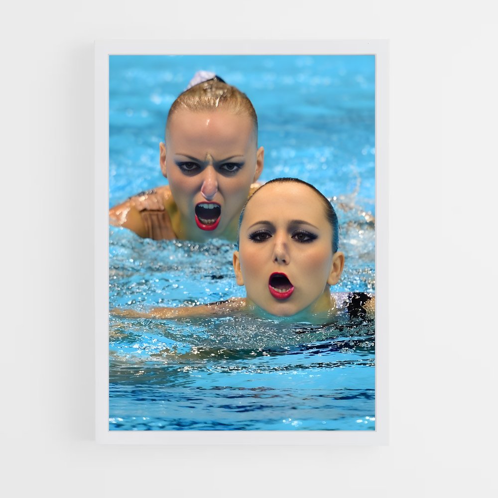 Poster Synchronized de perfection – affiche Plongeon synchronisé (vue 3)